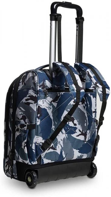 NEW WAY NEW BUMP Fantasy Sac &agrave; dos &agrave; roulettes 2 en 1 bleu camouflage militaire - Sacs &agrave; dos &agrave; roulettes