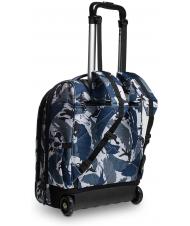 INVICTA NEW WAY NEW BUMP Fantasy Sac &agrave; dos &agrave; roulettes 2 en 1 bleu camouflage militaire - Sacs &agrave; dos &agrave; roulettes - 3