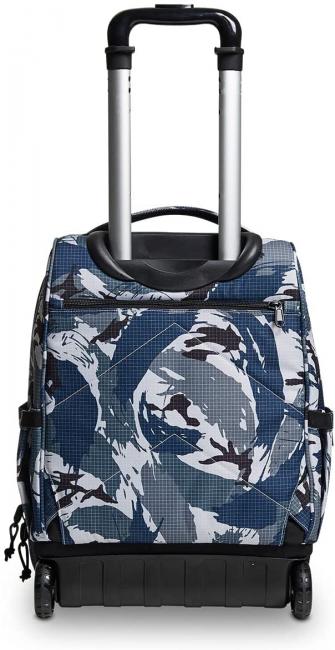 NEW WAY NEW BUMP Fantasy Sac &agrave; dos &agrave; roulettes 2 en 1 bleu camouflage militaire - Sacs &agrave; dos &agrave; roulettes