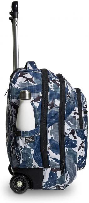 NEW WAY NEW BUMP Fantasy Sac &agrave; dos &agrave; roulettes 2 en 1 bleu camouflage militaire - Sacs &agrave; dos &agrave; roulettes
