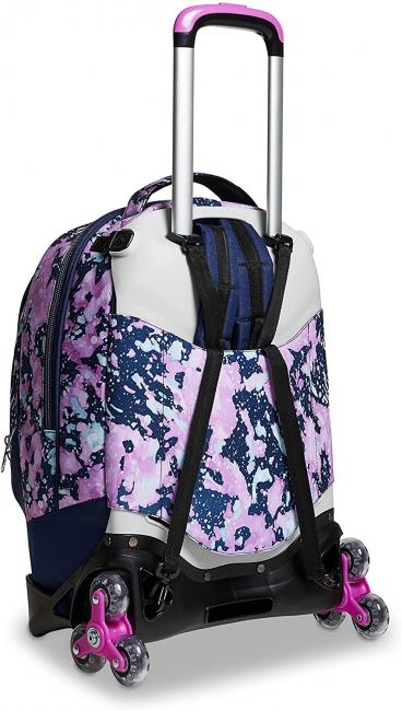 DRAWINGPIN GIRL JACK Sac &agrave; dos avec trolley d&eacute;tachable, triple roulettes Bluedeep - Sacs &agrave; dos &agrave; roulettes