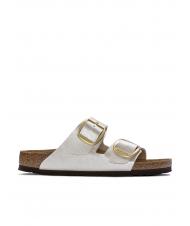 BIRKENSTOCK ARIZONA BIG BUCKLE Sandale pantoufle blanc nacr&eacute; gracieux - Chaussures Femme - 3