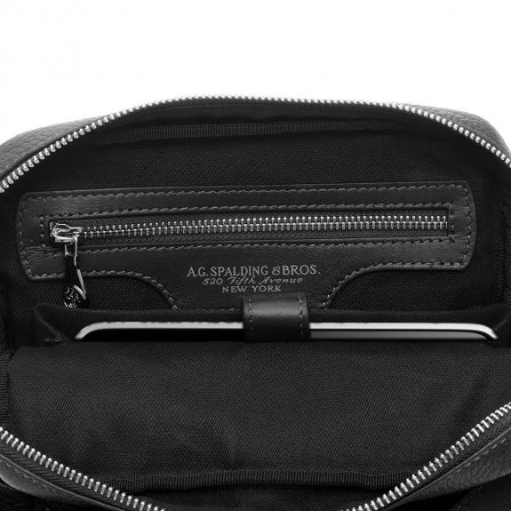 TOURIST Sac en cuir noir - Sacs en Bandouli&egrave;res pour Homme