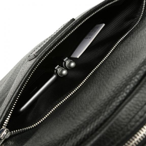 VERMONT Sac &agrave; dos pour ordinateur portable 13", en cuir noir - Sacs &agrave; dos pour ordinateur portable