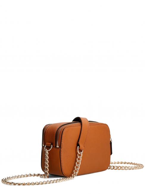 NOELLE Mini sac photo avec bandouli&egrave;re cognac l&eacute;ger - Sacs pour Femme