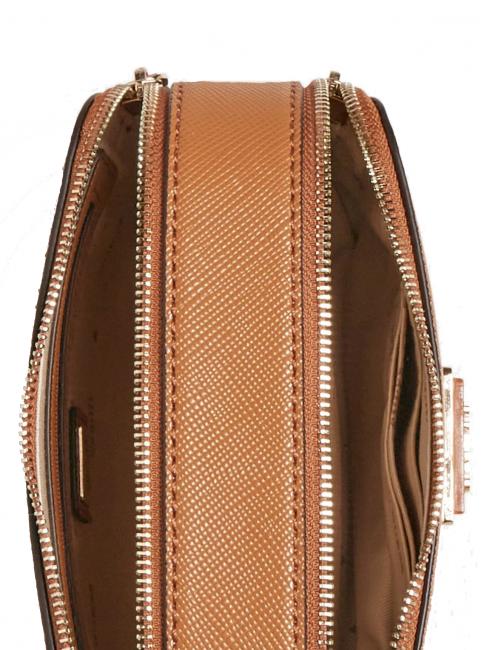 NOELLE Mini sac photo avec bandouli&egrave;re cognac l&eacute;ger - Sacs pour Femme