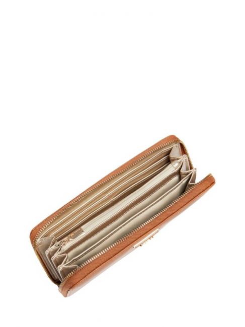 LAUREL Portefeuille zipp&eacute; cognac l&eacute;ger - Portefeuilles Femme