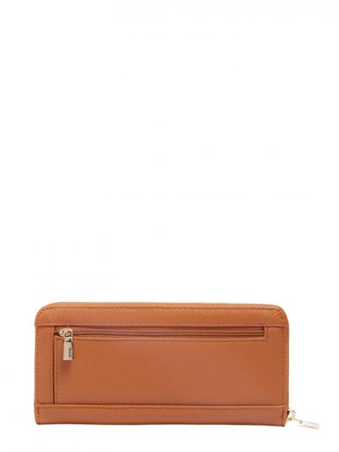 LAUREL Portefeuille zipp&eacute; cognac l&eacute;ger - Portefeuilles Femme