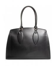FURLA DORIS L Cabas en cuir de veau souple double avion Noir - Sacs pour Femme - 2