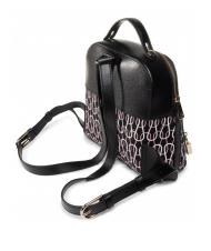 FURLA PIPER Sac à dos en cuir et toile imprimé chaîne - Sacs pour Femme