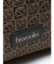 BRACCIALINI MONOGRAM Sac cartable en tissu jacquard classique - Sacs pour Femme - 3