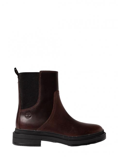 LISBON LANE Chelsea Bottines en cuir Noisette - Chaussures Femme