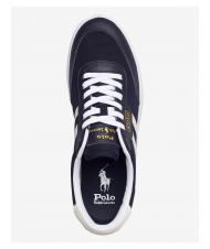 RALPH LAUREN CORT VLC Basket blanc / marine / cr&egrave;me - Chaussures Homme - 4