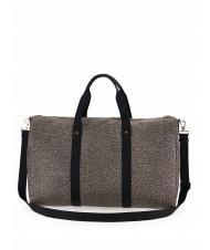 BORBONESE ECO LINE  Sac moyen avec bandoulière OP / NATUREL / NOIR - Sacs de voyage - 4