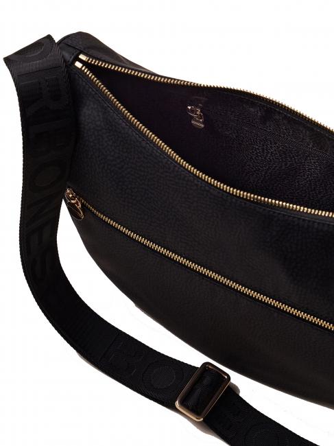 BORBONAIS LUNA Sac à bandoulière en tissu jet op noir foncé - Sacs pour Femme
