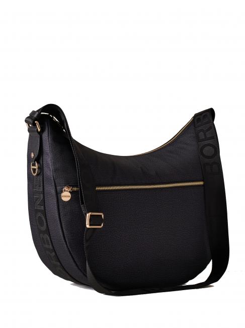 BORBONAIS Sac Hobo LUNA, moyen noir foncé - Sacs pour Femme