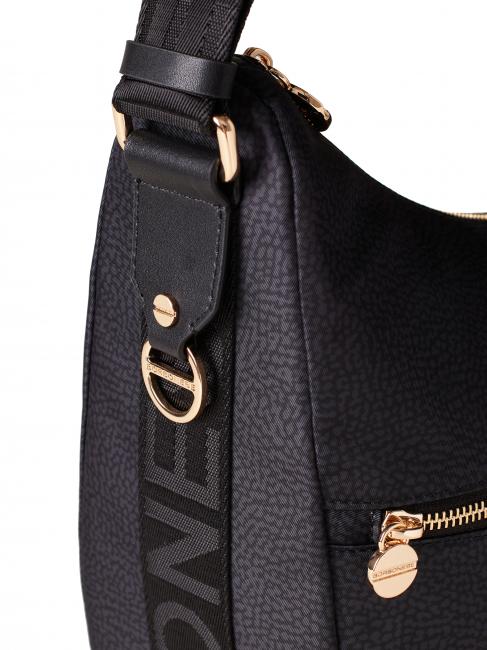 BORBONAIS Sac Hobo LUNA, moyen noir foncé - Sacs pour Femme