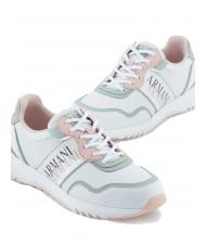 ARMANI EXCHANGE SNEAKERS Donna  op.blanc + rose - Chaussures Femme - 4