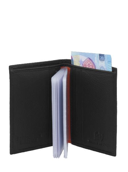 FIGHTER Portefeuille vertical en cuir Noir - Portefeuilles Homme