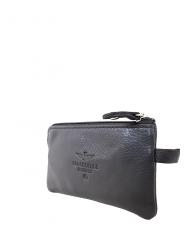 AERONAUTICA MILITARE FLAG Porte-cl&eacute;s avec fermeture &eacute;clair, en cuir Noir - Porte-cl&eacute;s - 3