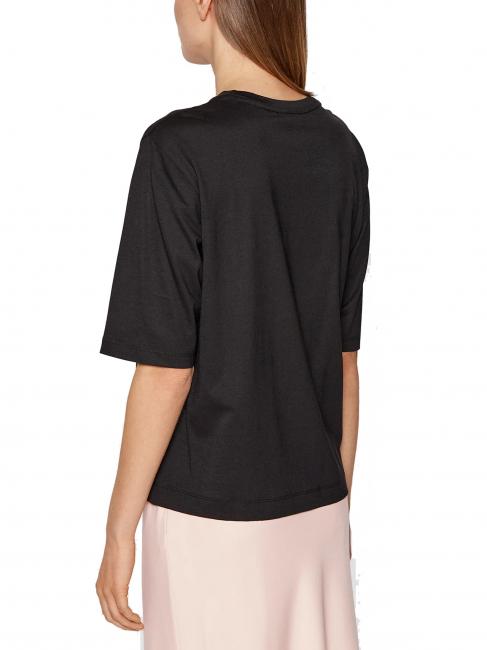 MESH LOGO T-shirt coupe d&eacute;contract&eacute;e Ck Noir - T-shirt
