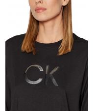 CALVIN KLEIN MESH LOGO T-shirt coupe d&eacute;contract&eacute;e Ck Noir - T-shirt - 3