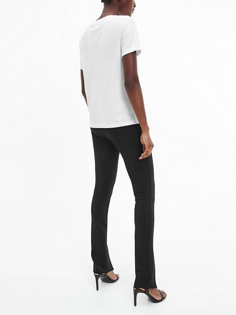 MICRO LOGO T-shirt en coton, coupe classique Blanc brillant - T-shirt
