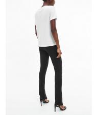 CALVIN KLEIN MICRO LOGO T-shirt en coton, coupe classique Blanc brillant - T-shirt - 2