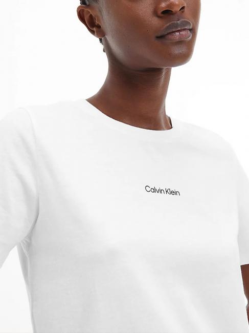 MICRO LOGO T-shirt en coton, coupe classique Blanc brillant - T-shirt