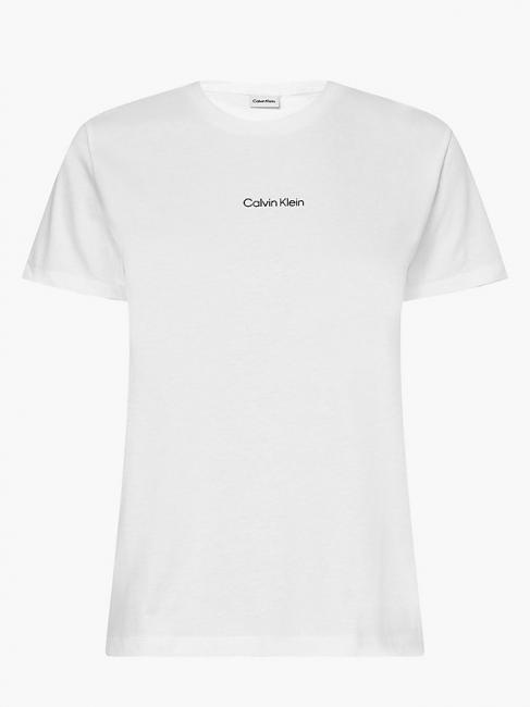 MICRO LOGO T-shirt en coton, coupe classique Blanc brillant - T-shirt
