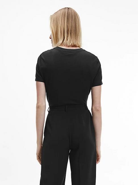MICRO LOGO T-shirt en coton, coupe classique Ck Noir - T-shirt