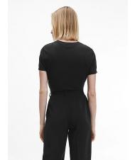 CALVIN KLEIN MICRO LOGO T-shirt en coton, coupe classique Ck Noir - T-shirt - 2