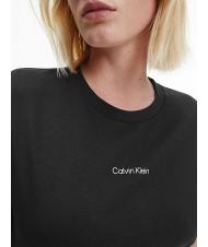 CALVIN KLEIN MICRO LOGO T-shirt en coton, coupe classique Ck Noir - T-shirt - 3