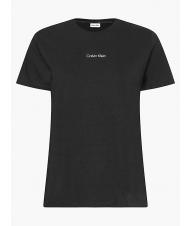 CALVIN KLEIN MICRO LOGO T-shirt en coton, coupe classique Ck Noir - T-shirt - 5