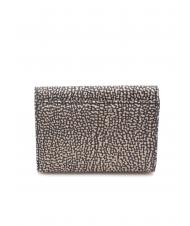 BORBONESE CLASSICA  Portefeuille moyen à rabat OP / NATUREL / NOIR - Portefeuilles Femme - 3