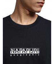 NAPAPIJRI S-BOX SS T-shirt en coton &agrave; bo&icirc;te logo blu marine - T-shirt - 3