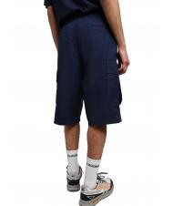 NAPAPIJRI N-DRU Bermuda cargo en coton avec ceinture bleu médiéval - Pantalon - 2