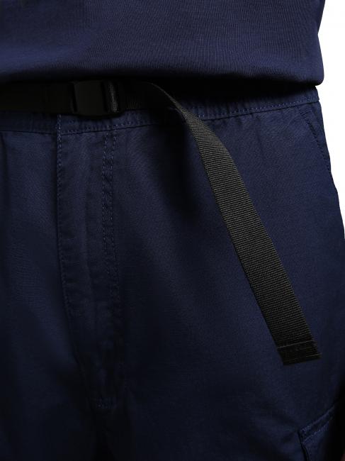 N-DRU Bermuda cargo en coton avec ceinture bleu médiéval - Pantalon