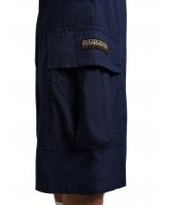 NAPAPIJRI N-DRU Bermuda cargo en coton avec ceinture bleu médiéval - Pantalon - 5