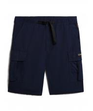 NAPAPIJRI N-DRU Bermuda cargo en coton avec ceinture bleu médiéval - Pantalon - 6