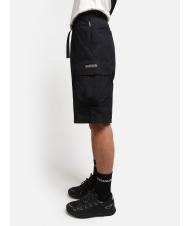 NAPAPIJRI N-DRU Bermuda cargo en coton avec ceinture noir 041 - Pantalon - 3