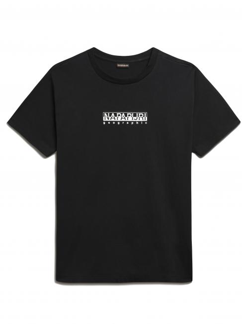 S-BOX SS T-shirt en coton &agrave; bo&icirc;te logo noir 041 - T-shirt