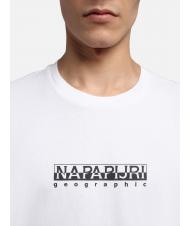 NAPAPIJRI S-BOX SS T-shirt en coton &agrave; bo&icirc;te logo blanc brillant 002 - T-shirt - 3