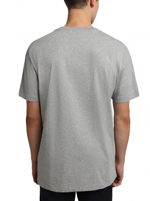 S-BOX SS T-shirt en coton &agrave; bo&icirc;te logo gris moyen chin&eacute; - T-shirt