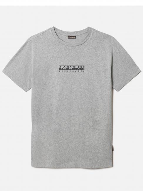 S-BOX SS T-shirt en coton &agrave; bo&icirc;te logo gris moyen chin&eacute; - T-shirt