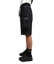 NAPAPIJRI N-DRU Bermuda cargo en coton avec ceinture noir 041 - Pantalon - 3