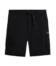 NAPAPIJRI N-DRU Bermuda cargo en coton avec ceinture noir 041 - Pantalon - 6