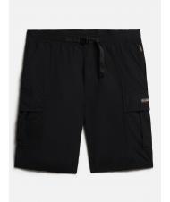 NAPAPIJRI N-DRU Bermuda cargo en coton avec ceinture noir 041 - Pantalon - 6