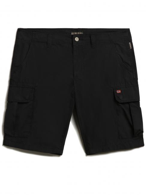 NOTO 5 Bermuda cargo en coton noir 041 - Pantalon