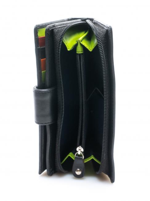 COLORFULL Portefeuille cuir femme Noir - Portefeuilles Femme